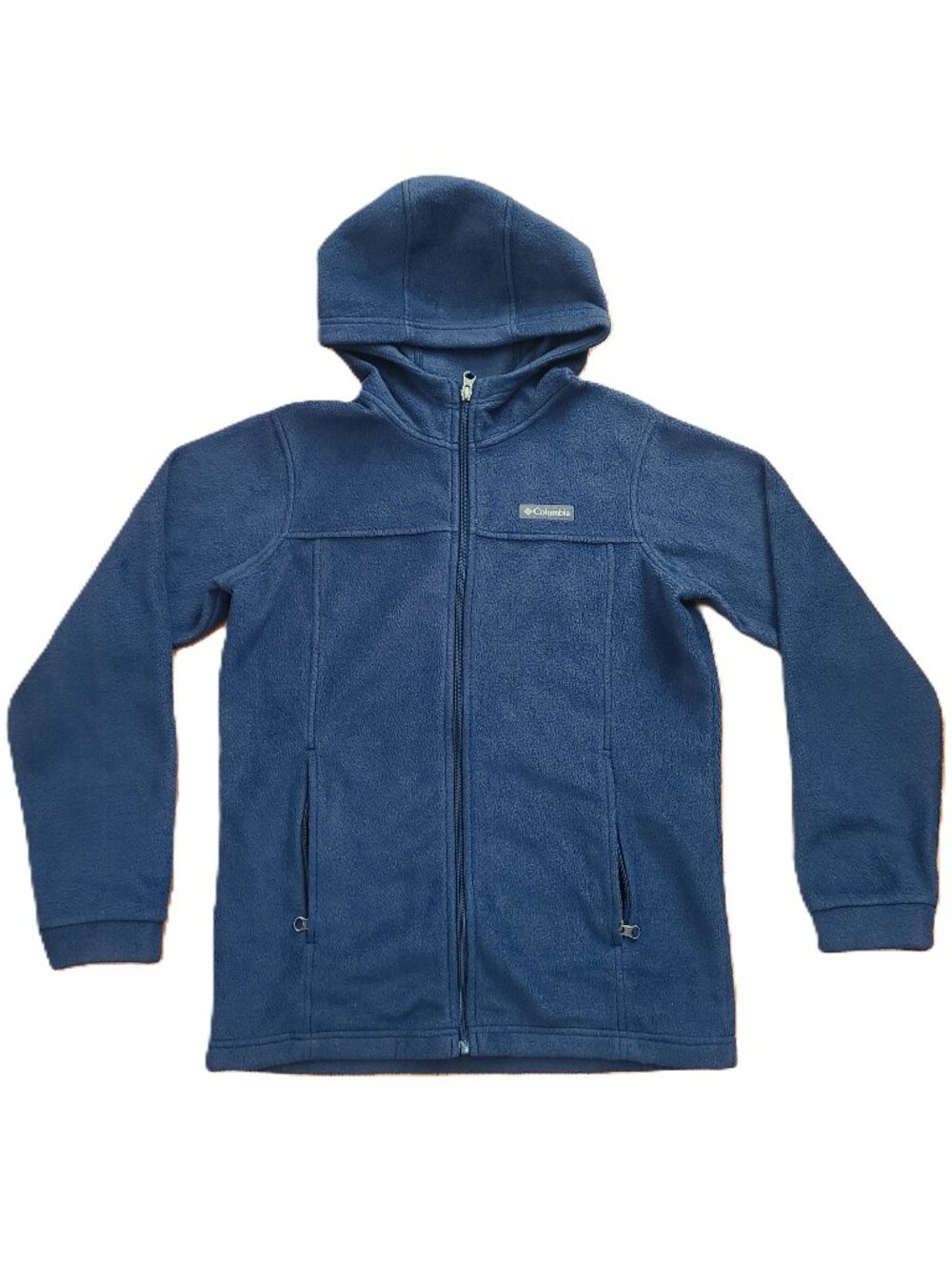 Columbia Boys Steens Mountain II Fleece Hooded Jacket Navy Blue Size L (14-16)